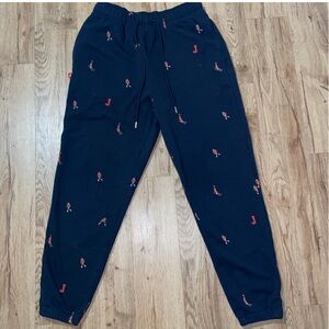 Jordan L Black Joggers with Red Details pockets